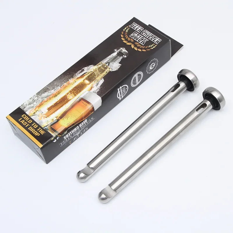 Bar Tool Stainless Steel Beer Cooling Rod Ice Wine Stick Beer Freezer Quick Freezing Chilled Staff Bar Accessories Home Bar