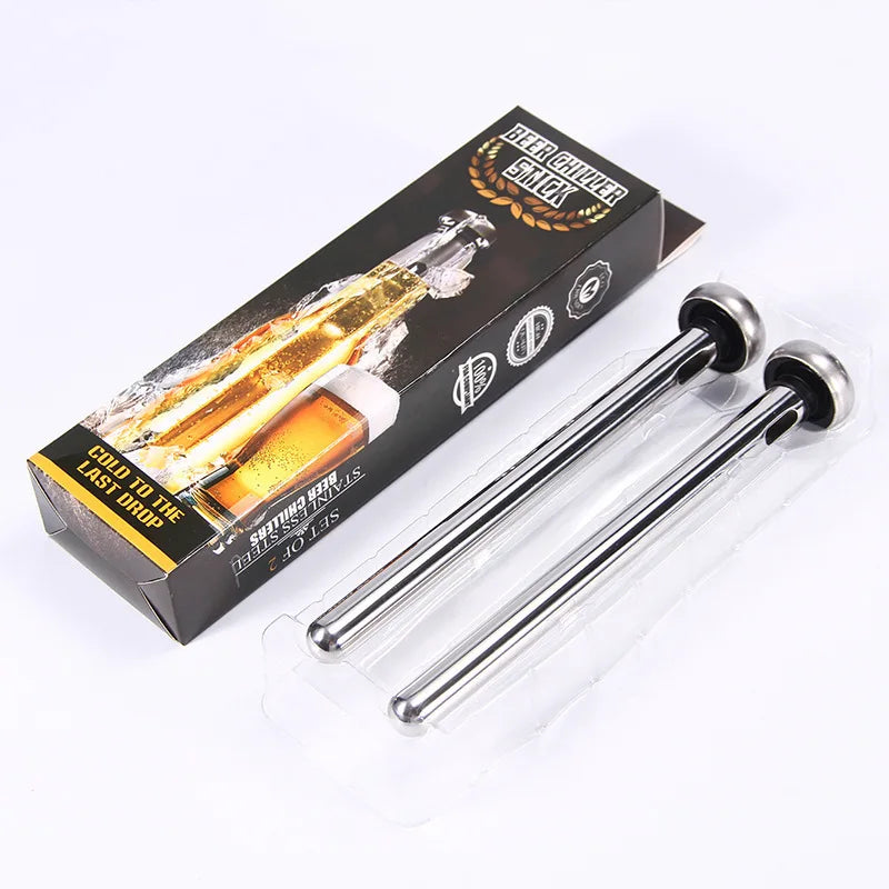 Bar Tool Stainless Steel Beer Cooling Rod Ice Wine Stick Beer Freezer Quick Freezing Chilled Staff Bar Accessories Home Bar
